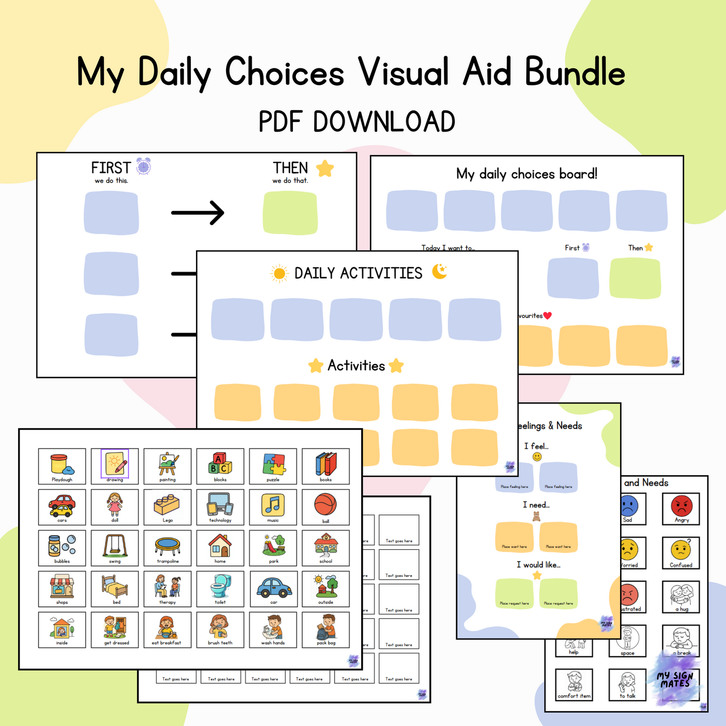 PDF Printable Visual Aid Communication Bundle