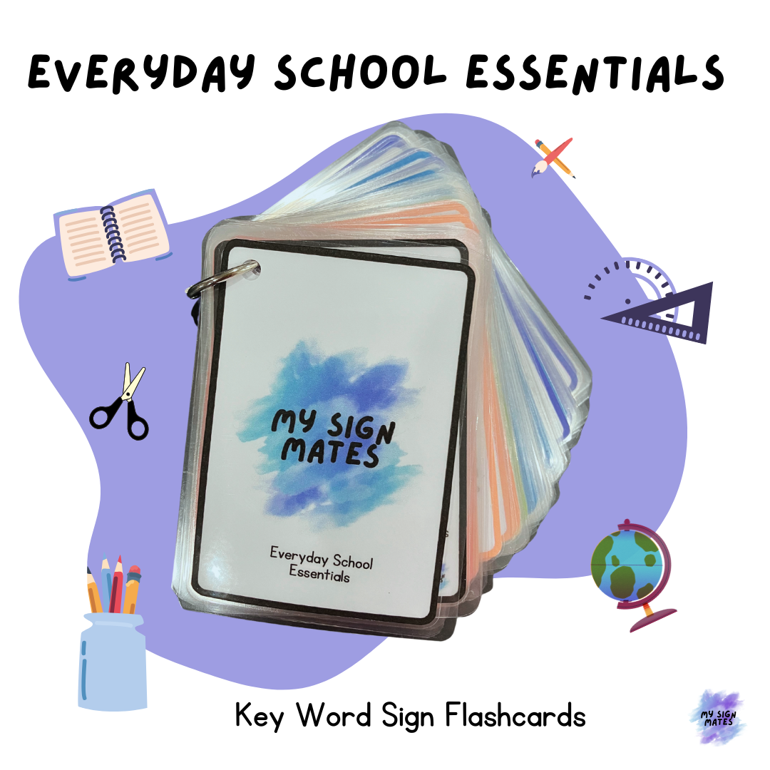 My Sign Mates Everyday School Essentials Key Word Sign Flashcards