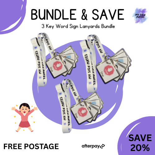 KEY WORD SIGN LANYARD BUNDLE - SAVE 20% JULY ONLY